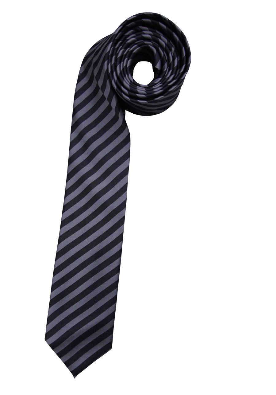 reiner aus lang anthrazit Streifen Krawatte VENTI Seide extra