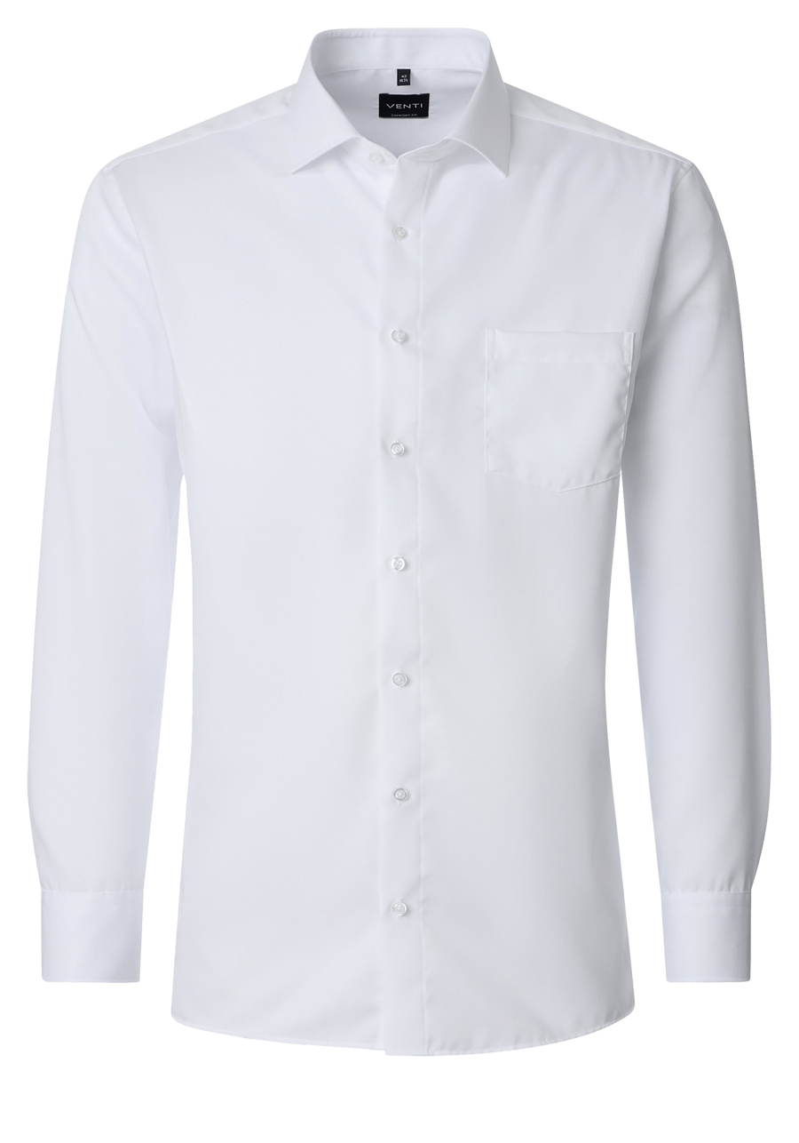 Produktbild f�r 'VENTI Modern Fit Hemd Langarm Haifischkragen Twill wei�'
