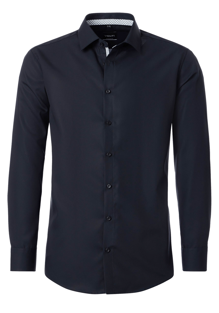 Produktbild f�r 'VENTI Modern Fit Hemd Langarm New Kent Kragen Popeline grau'