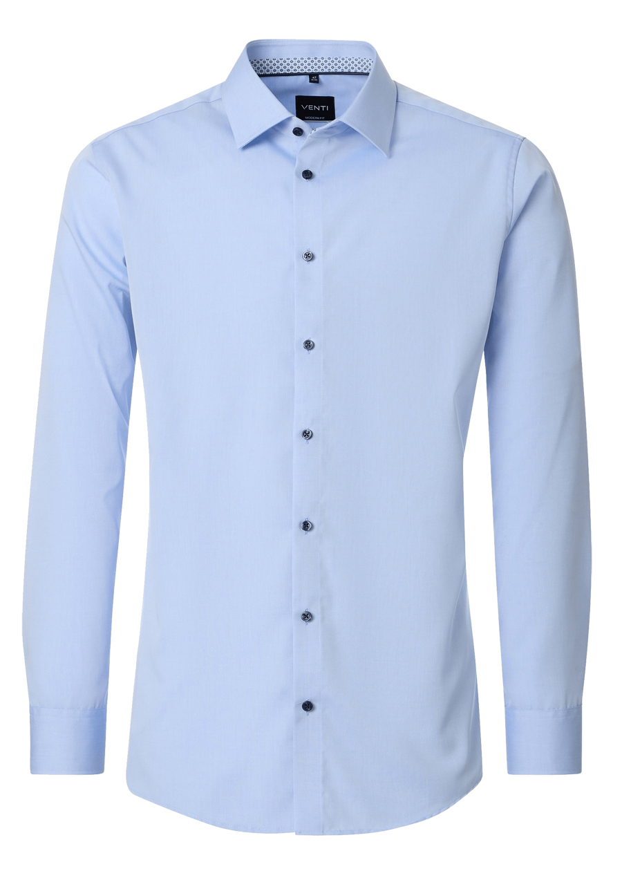 Produktbild f�r 'VENTI Modern Fit Hemd Langarm New Kent Kragen Popeline hellblau'