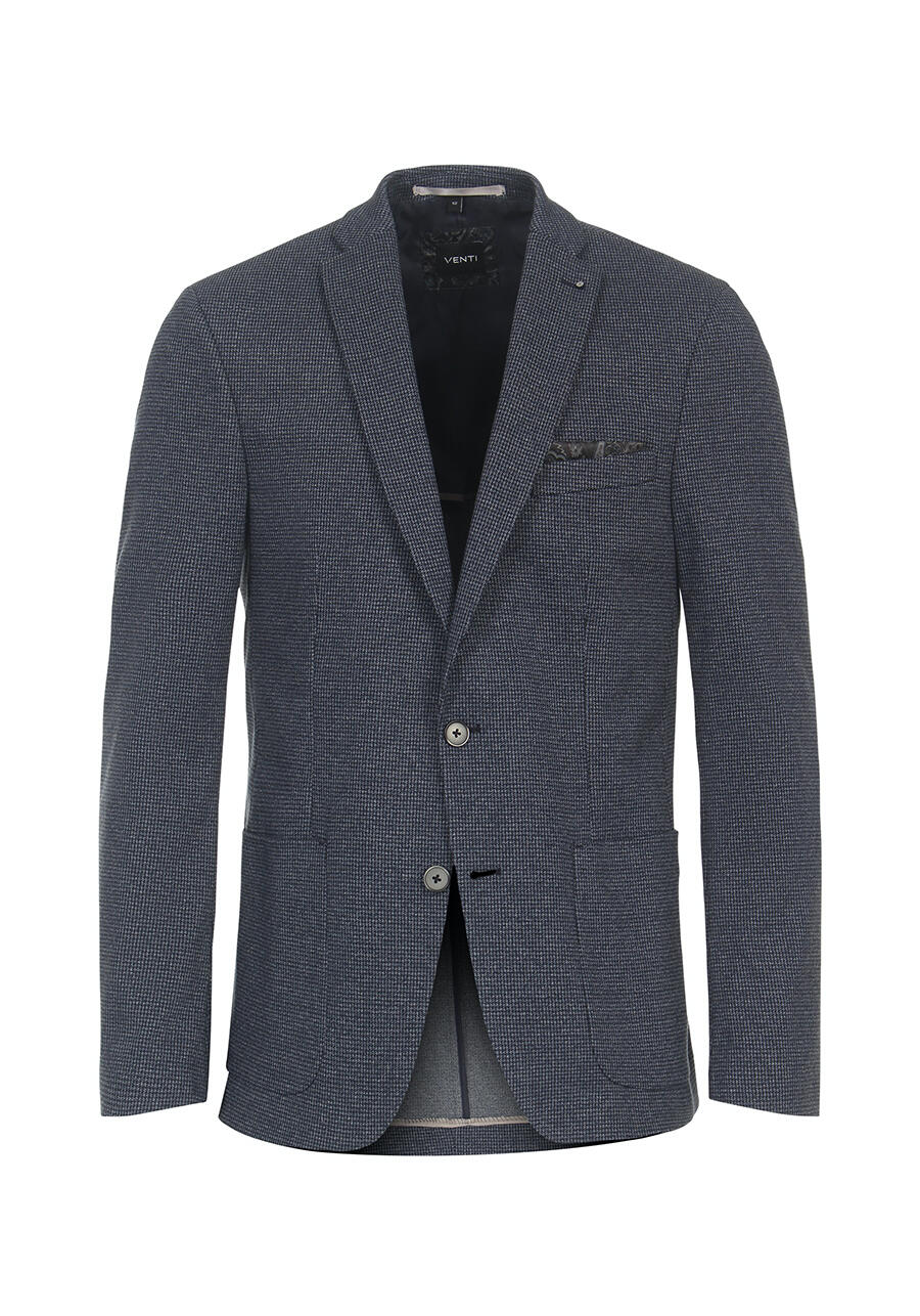 Produktbild fr 'VENTI Sakko Langarm Reverskragen Jersey Struktur navy'