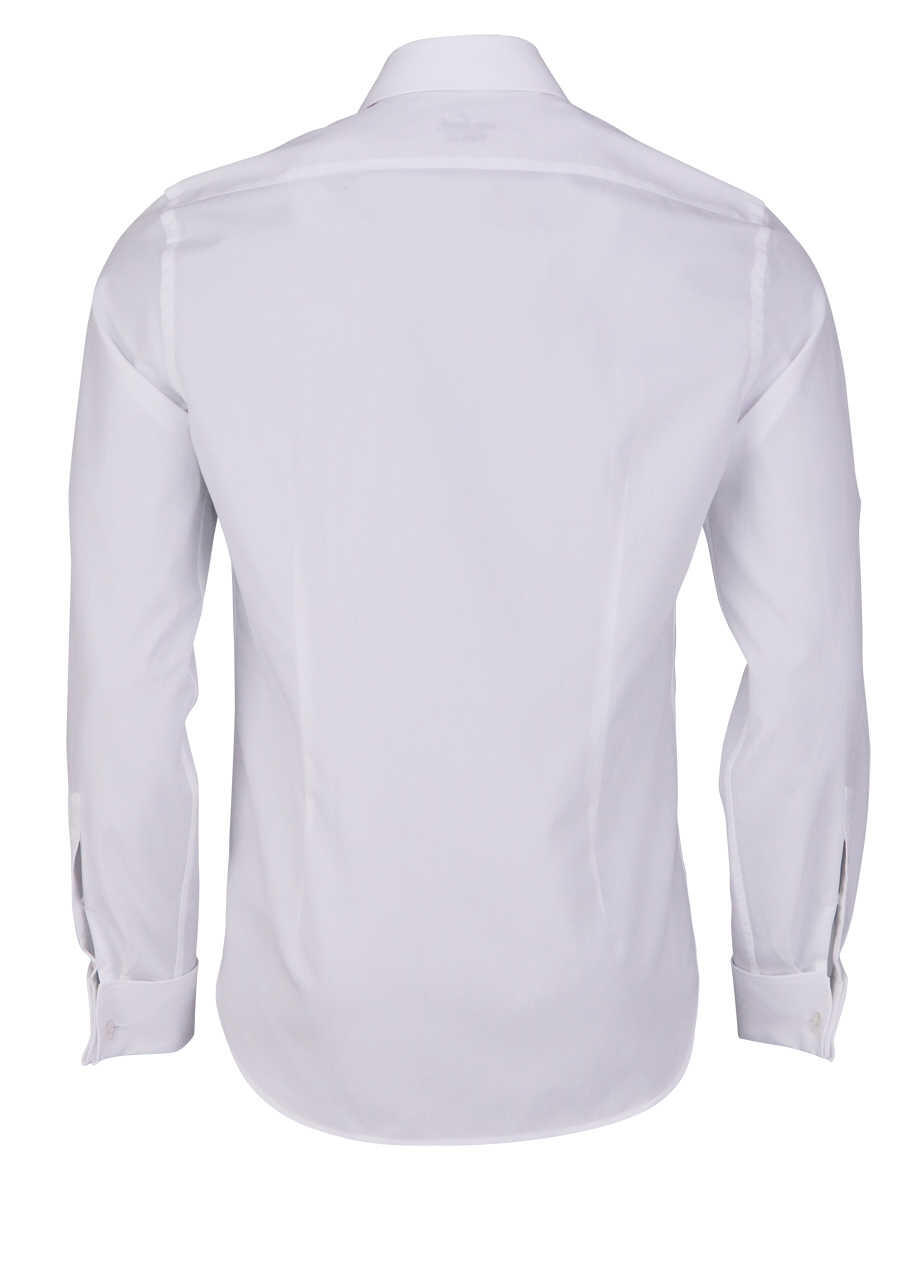 VAN LAACK Slim Fit Hemd RIVARA Langarm Haifischkragen wei
