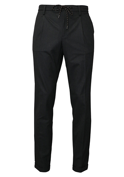 ALBERTO Hose BARISTA Tapered Fit Woll-Look anthrazit