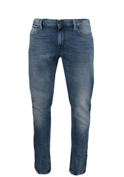 ALBERTO Tapered Fit Jeans SLIPE Used mittelblau