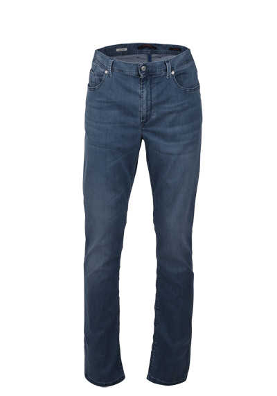 ALBERTO Regular Fit Jeans 5-Pocket Reißverschluss mittelblau preisreduziert