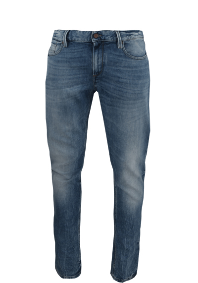 ALBERTO Tapered Fit Jeans SLIPE Used mittelblau