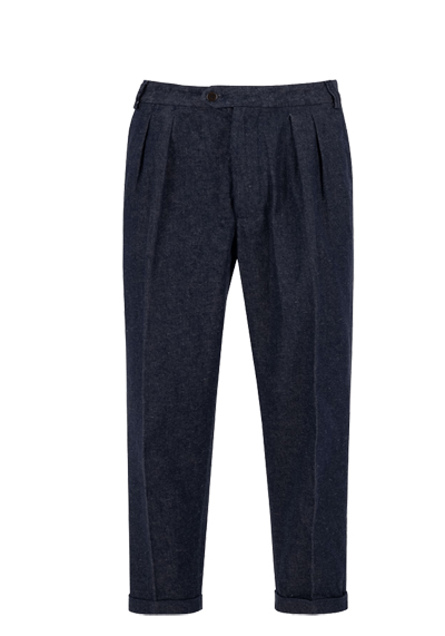 Produktbild f�r 'ALBERTO Wide Fit Jeans TED-C Leinenmix navy'