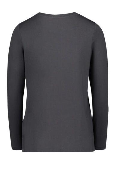 Produktbild fr 'BETTY BARCLAY Shirt Langarm Rundhals Lurex anthrazit'