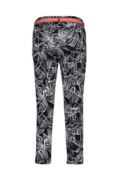 Produktbild fr 'BETTY BARCLAY Relaxed Hose Mila Bindeband Allover-Muster dunkelblau'