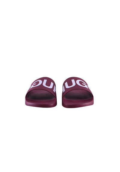 HUGO Sandale TIMEOUT_SLIP Logo spiegelverkehrt violett