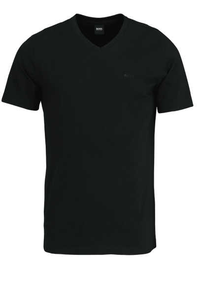 BOSS Halbarm T-Shirt CANISTRO 80 V-Ausschnitt Baumwolle schwarz