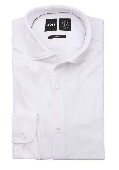 Produktbild für 'BOSS Slim Fit Hemd P-HANK Langarm Haifischkragen Stretch wei'