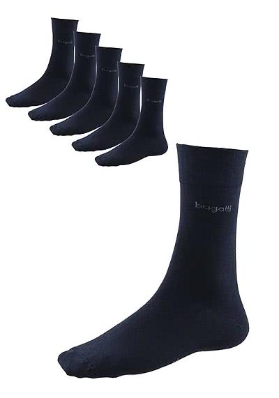 BUGATTI Herrensocken Baumwollmischung 6er Pack schwarz