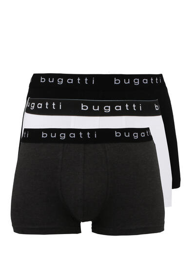 BUGATTI Pants breiter Gummibund Single Jersey 3er Pack schwarz/grau/wei preisreduziert