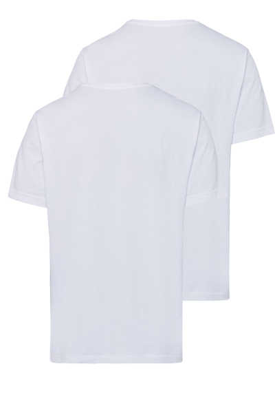 BRAX Kurzarm T-Shirt 2er-Pack Rundhals Baumwolle Stretch wei