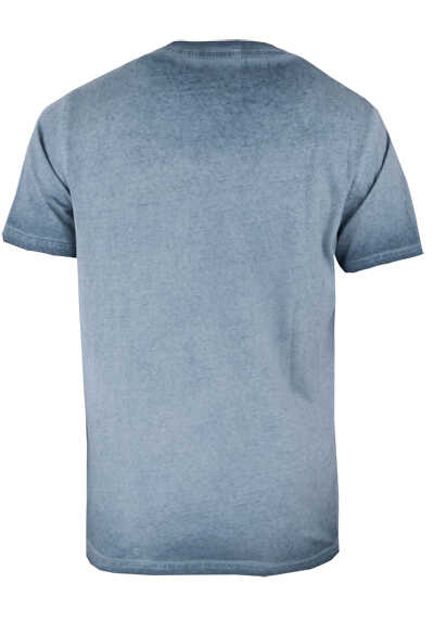 CASAMODA T-Shirt Halbarm Rundhals Front-Print blau