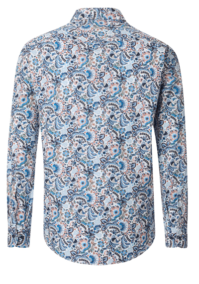 Produktbild fr 'CASAMODA Casual Fit Hemd Langarm New Kent Kragen Blumenmuster blau'