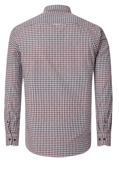 Produktbild fr 'CASAMODA Casual Fit Hemd Langarm Button Down Kragen Karo rot'