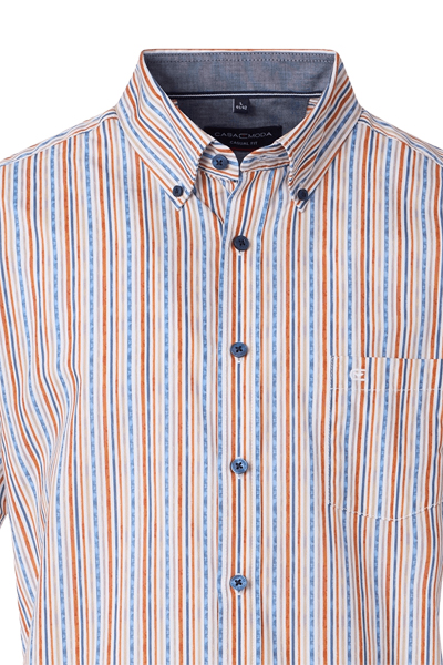 Produktbild fr 'CASAMODA Casual Fit Hemd Halbarm Button Down Kragen Streifen blau'