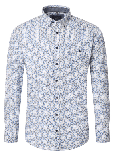 Produktbild f�r 'CASAMODA Casual Fit Hemd Langarm Button Down Kragen Muster wei�'