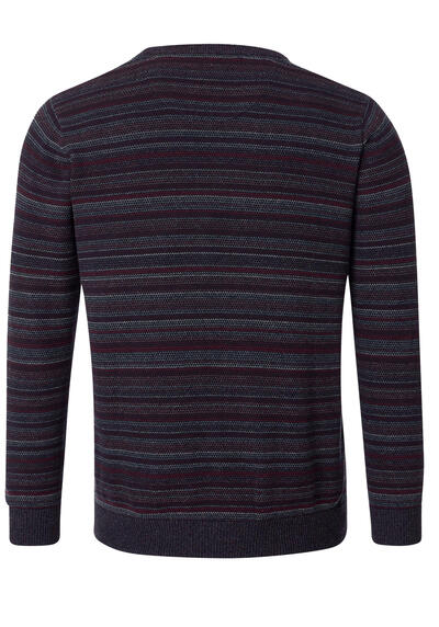 Produktbild fr 'CASAMODA Pullover Langarm Rundhals Strick Ringel blau'