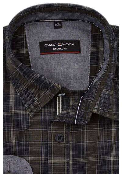 Produktbild fr 'CASAMODA Casual Fit Hemd Langarm Button Down Kragen Karo dunkelblau'