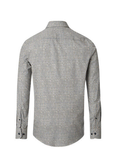 Produktbild fr 'CASAMODA Casual Fit Hemd super langer Arm Button Down Kragen Muster blau'