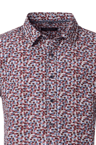 Produktbild f�r 'CASAMODA Casual Fit Hemd Langarm New Kent Kragen Muster rot'