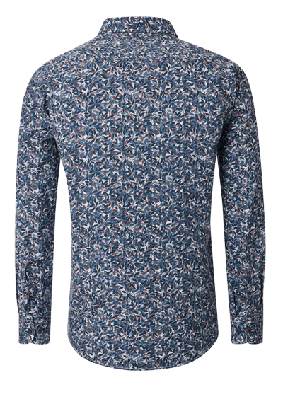 Produktbild f�r 'CASAMODA Casual Fit Hemd Langarm Button Down Kragen Muster blau'