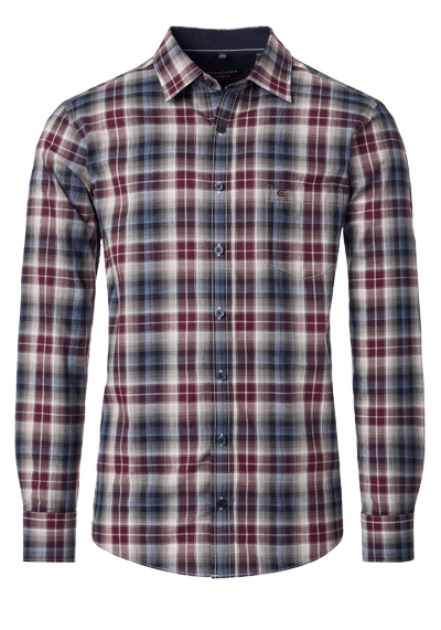 Produktbild f�r 'CASAMODA Casual Fit Hemd Langarm New Kent Kragen Karo blau'