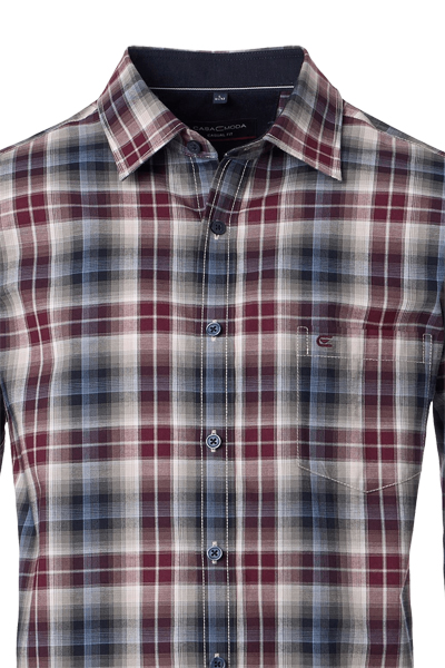 Produktbild f�r 'CASAMODA Casual Fit Hemd Langarm New Kent Kragen Karo blau'