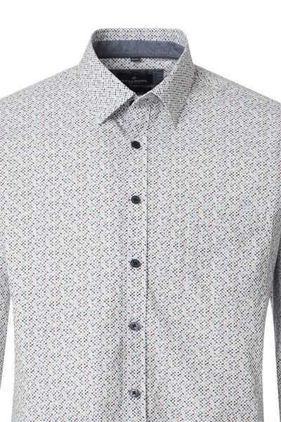 Produktbild f�r 'CASAMODA Casual Fit Hemd Langarm New Kent Kragen Muster rot'