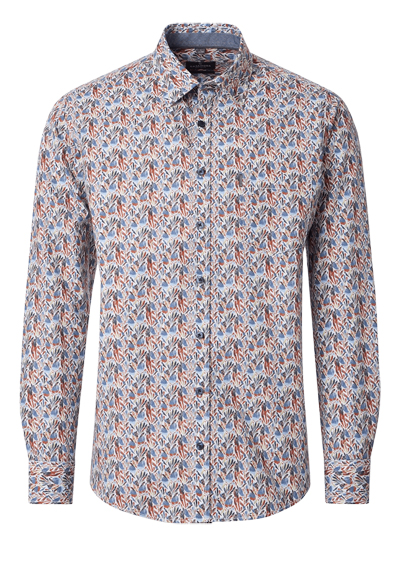 Produktbild f�r 'CASAMODA Casual Fit Hemd Langarm New Kent Kragen Muster blau'