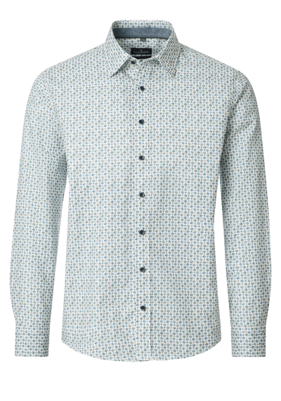 Produktbild f�r 'CASAMODA Casual Fit Hemd Langarm New Kent Kragen Muster gr�n'