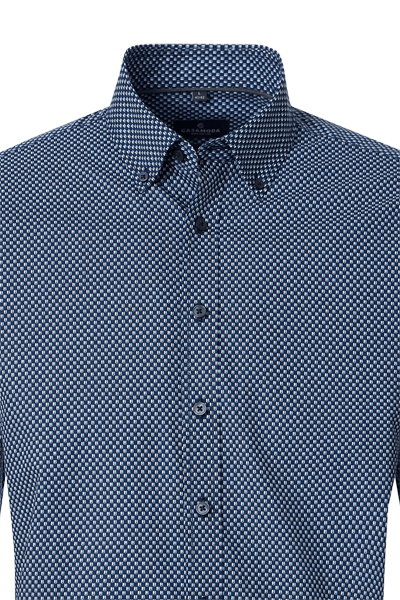 Produktbild f�r 'CASAMODA Casual Fit Hemd Langarm Button Down Kragen Muster blau'