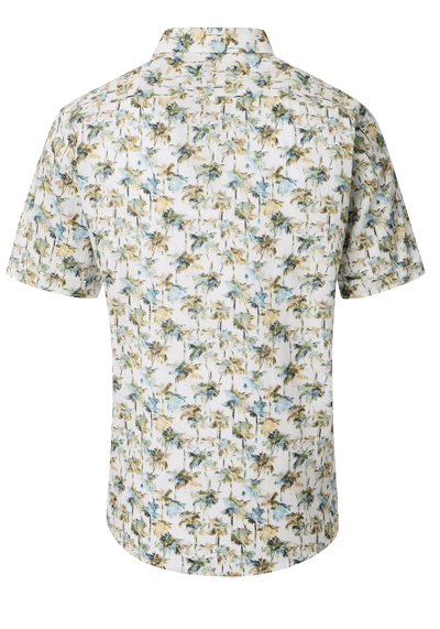 Produktbild fr 'CASAMODA Casual Fit Hemd Halbarm Button Down Kragen Palmenmuster grn'