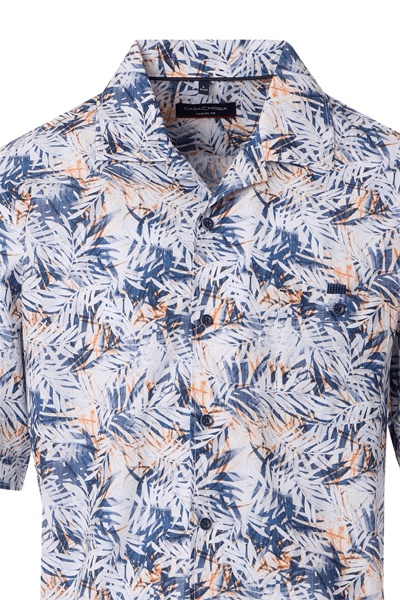 Produktbild f�r 'CASAMODA Casual Fit Hemd Halbarm Reverskragen Muster blau'