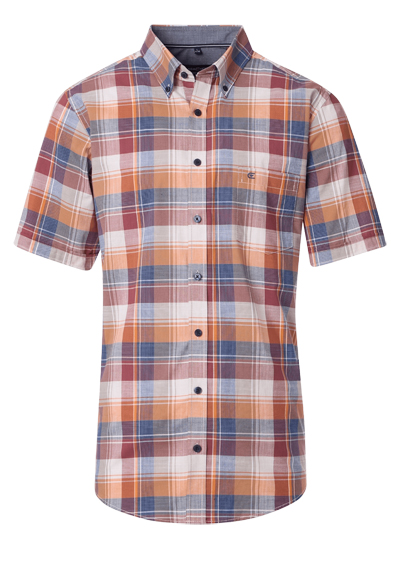 Produktbild fr 'CASAMODA Casual Fit Hemd Halbarm Button Down Kragen Multikaro blau'