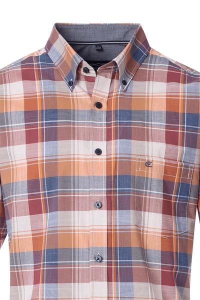Produktbild fr 'CASAMODA Casual Fit Hemd Halbarm Button Down Kragen Multikaro blau'