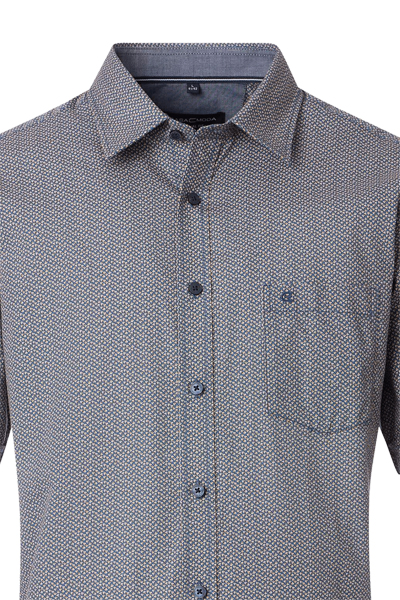 Produktbild fr 'CASAMODA Casual Fit Hemd Halbarm New Kent Kragen Muster orange'