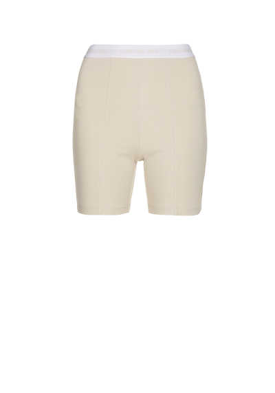 CALVIN KLEIN JEANS Shorts Gummibund Logo-Detail Uni beige