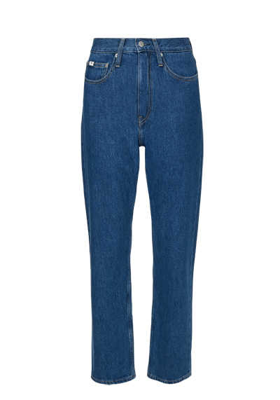 CALVIN KLEIN JEANS Straight Jeans High Rise 5-Pocket dunkelblau
