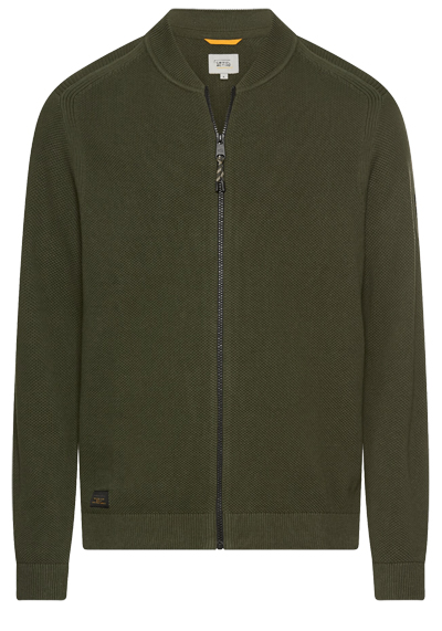 Produktbild f&uuml;r 'CAMEL ACTIVE Cardigan Langarm Rei�verschluss Strick oliv'