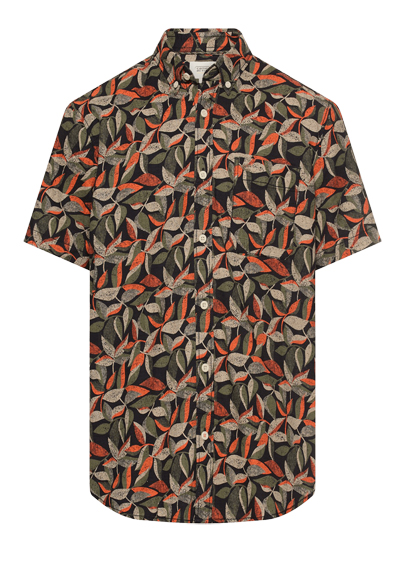 Produktbild f&uuml;r 'CAMEL ACTIVE Hemd Halbarm Button Down Kragen Muster orange'
