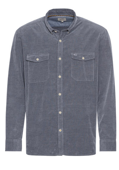 Produktbild für 'CAMEL ACTIVE Hemd Langarm Button Down Kragen Cord dunkelblau'