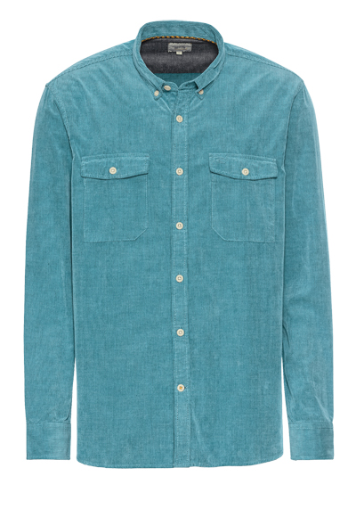 Produktbild für 'CAMEL ACTIVE Hemd Langarm Button Down Kragen Cord trkis'