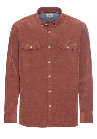 Produktbild für 'CAMEL ACTIVE Hemd Langarm Button Down Kragen Cord ziegelrot'