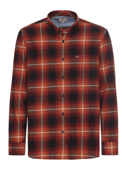 Produktbild für 'CAMEL ACTIVE Hemd Langarm Button Down Kragen Flanell Karo orange'
