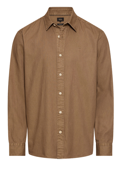Produktbild f&uuml;r 'CAMEL ACTIVE Hemd Langarm New Kent Kragen Garment Dye braun'