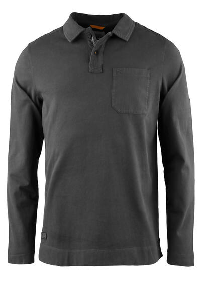 Produktbild für 'CAMEL ACTIVE Polo Langarm geknpfter Kragen Jersey grau'